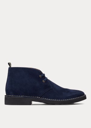 Kozaki Ralph Lauren Talan Suede Chukka Boot Męskie Granatowe | YHKI8811