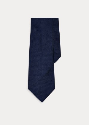 Krawaty Ralph Lauren Crossed-Oars Silk Tie Męskie Granatowe | SYCE0021