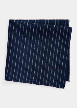 Krawaty Ralph Lauren Indigo Linen Pocket Square Męskie Indygo | YLZT4908