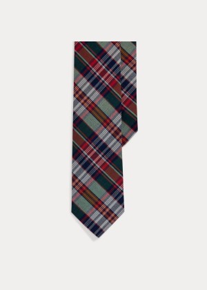 Krawaty Ralph Lauren Madras Narrow Tie Męskie Kolorowe | EWFR1571