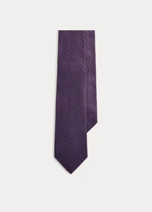 Krawaty Ralph Lauren Patterned Silk Tie Męskie Różowe | GAOG6355