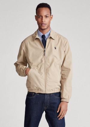 Kurtki Ralph Lauren Bayport Cotton Jacket Męskie Brązowe | YKXX1316