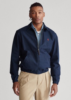 Kurtki Ralph Lauren Bayport Cotton Jacket Męskie Granatowe | UHSM0563