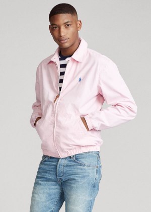 Kurtki Ralph Lauren Bayport Cotton Jacket Męskie Różowe | VJUY0644