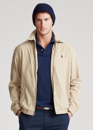 Kurtki Ralph Lauren Bi-Swing Windbreaker Jacket Męskie Khaki Granatowe | HAYN9682