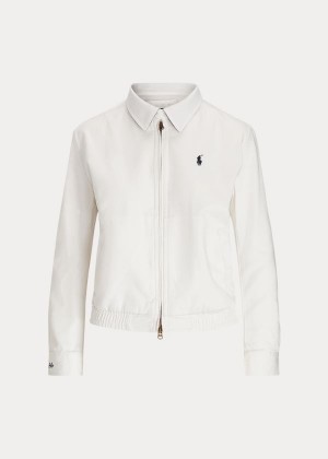 Kurtki Ralph Lauren Cotton Chino Jacket Damskie Białe | HBMI8121