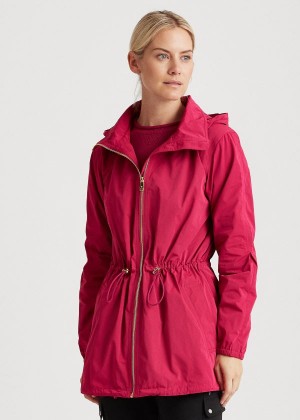 Kurtki Ralph Lauren Hooded Anorak Jacket Damskie Głęboka Fuksja | PYEF0540