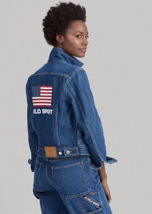 Kurtki Ralph Lauren Limited-Edition Denim Jacket Damskie Indygo | NRRB0846