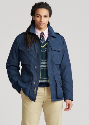 Kurtki Ralph Lauren Oxford Field Jacket Męskie Granatowe | PWOV6826