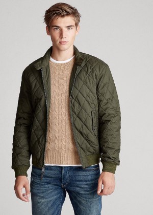 Kurtki Ralph Lauren Quilted Jacket Męskie Oliwkowe | IHZS8821