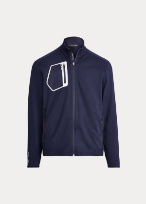 Kurtki Ralph Lauren Stretch Jersey Jacket Męskie Granatowe | WYCV9362