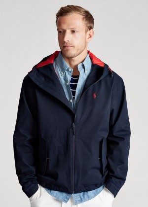 Kurtki Ralph Lauren Water-Repellent Jacket Męskie Granatowe | UIBX1051