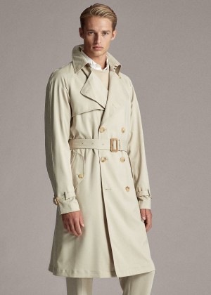 Kurtki Ralph Lauren Water-Repellent Wool Coat Męskie Beżowe | OXVN0127