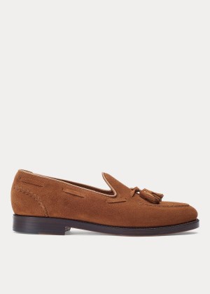 Loafersy Ralph Lauren Booth Suede Loafer Męskie Brązowe | VSEX2082