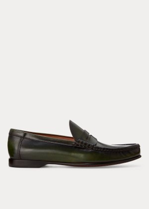 Loafersy Ralph Lauren Chalmers Calfskin Penny Loafer Męskie Czarne | IRPU4133