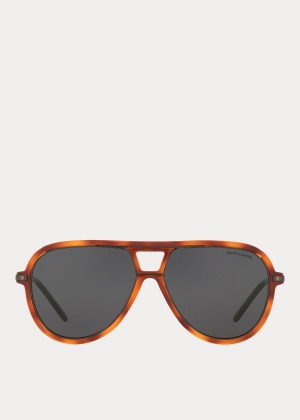 Okulary Przeciwsłoneczne Ralph Lauren Automotive Pilot Sunglasses Męskie Pomarańczowe | YHYE4545