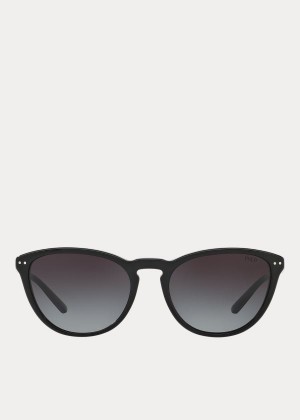 Okulary Przeciwsłoneczne Ralph Lauren Cat-Eye Sunglasses Damskie Czarne | ZTLR8659