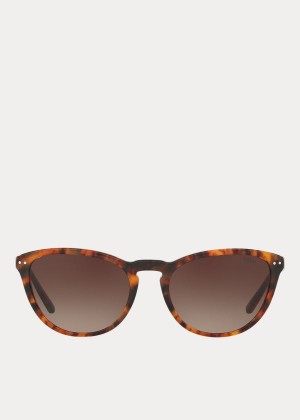 Okulary Przeciwsłoneczne Ralph Lauren Cat-Eye Sunglasses Damskie Brązowe Panterka | MEYC5779