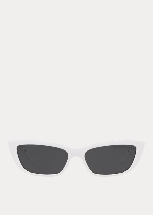 Okulary Przeciwsłoneczne Ralph Lauren Chain-Link Cat-Eye Sunglasses Damskie Białe | VVAO1062