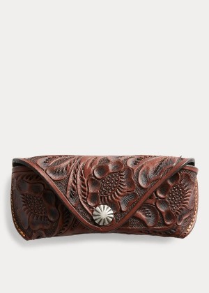 Okulary Przeciwsłoneczne Ralph Lauren Hand-Tooled Eyeglass Case Damskie Brązowe | CHHP3042