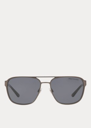 Okulary Przeciwsłoneczne Ralph Lauren Polarized Navigator Sunglasses Męskie Niebieskie | JIWU4199