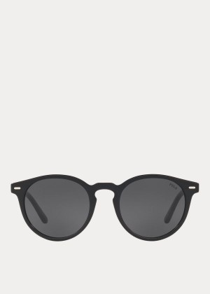 Okulary Przeciwsłoneczne Ralph Lauren RegiMen'stal-Stripe Sunglasses Męskie Czarne | TRMO9758