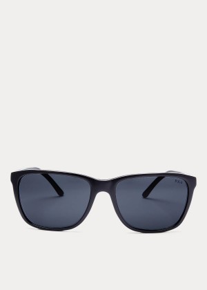 Okulary Przeciwsłoneczne Ralph Lauren Square Sunglasses Męskie Czarne | YADU4727