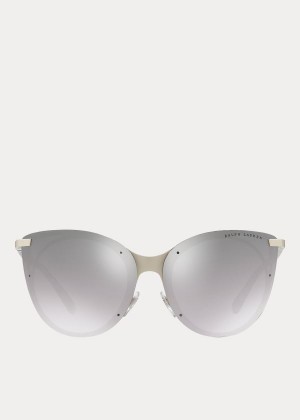 Okulary Przeciwsłoneczne Ralph Lauren Square-Bridge Sunglasses Damskie Srebrne | JIPH4231