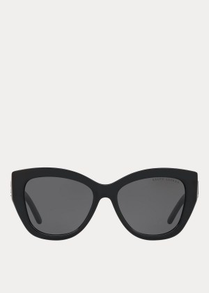 Okulary Przeciwsłoneczne Ralph Lauren Square-Shaped Sunglasses Damskie Czarne | QZJN1532