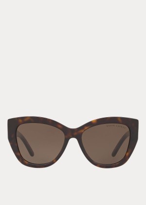 Okulary Przeciwsłoneczne Ralph Lauren Square-Shaped Sunglasses Damskie Ciemny Zielone Panterka | GMQT4831