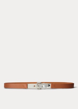 Paski Ralph Lauren Calfskin Letter-Opener Belt Damskie Brązowe | YMEX1790