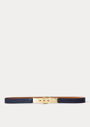 Paski Ralph Lauren Calfskin Letter-Opener Belt Damskie Granatowe | ZHRY0959