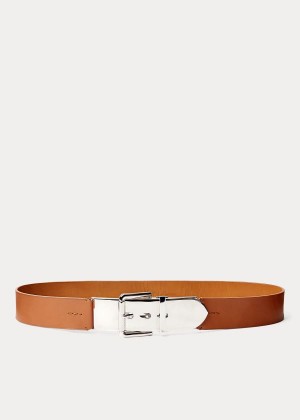 Paski Ralph Lauren Leather Letter-Opener Belt Damskie Złote | WCMA5959