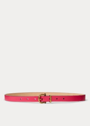 Paski Ralph Lauren Leather Stirrup Belt Damskie Różowe | PSEI6197