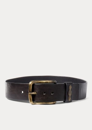 Paski Ralph Lauren Single-Prong Leather Belt Damskie Ciemny Brązowe | NSAS8780