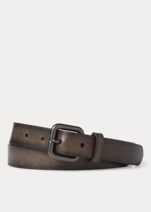 Paski Ralph Lauren Vachetta Calfskin Belt Męskie Szare | TQJR8886