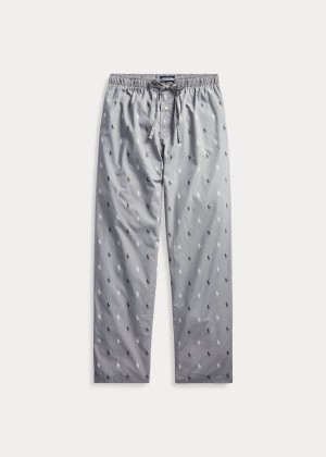 Piżama Ralph Lauren Allover Pony Pajama Pant Męskie Szare Czarne | ICXY8968