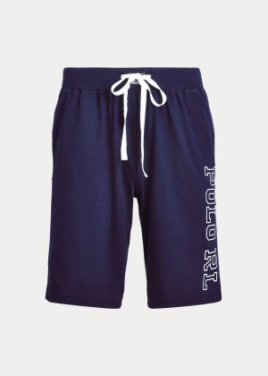 Piżama Ralph Lauren Cotton Jersey Sleep Short Męskie Granatowe | LLXH5434