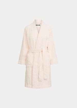 Piżama Ralph Lauren Cotton Terry Cloth Robe Damskie Głęboka Różowe | PDOZ4044