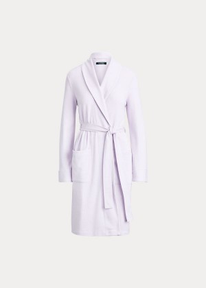 Piżama Ralph Lauren Herringbone Cotton-Blend Robe Damskie Fioletowe | KNWD1797