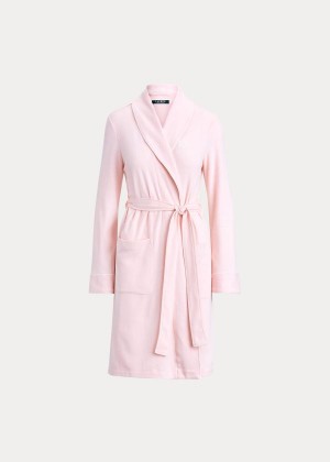 Piżama Ralph Lauren Herringbone Cotton-Blend Robe Damskie Różowe | VUWP6473