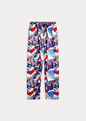 Piżama Ralph Lauren Novelty-Print Pajama Pant Męskie Kolorowe | AFAZ9681