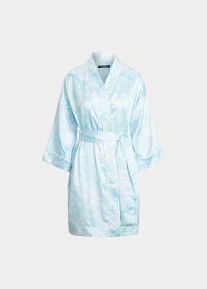 Piżama Ralph Lauren Paisley Satin Robe Damskie Mięta | UYNX2074