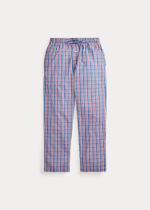 Piżama Ralph Lauren Plaid Pajama Pant Męskie Czerwone Niebieskie | MBKB3019