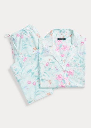 Piżama Ralph Lauren Print Capri Sleep Set Damskie Mięta | RPDE8360