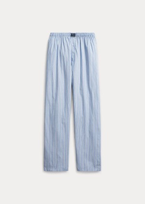 Piżama Ralph Lauren Striped Cotton Pajama Pant Męskie Niebieskie | CDBM2342