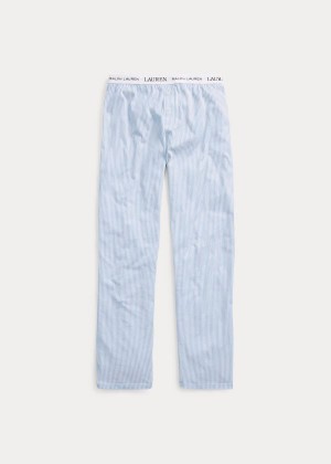 Piżama Ralph Lauren Striped Jersey Pajama Pant Damskie Niebieskie Białe | CMIY7959