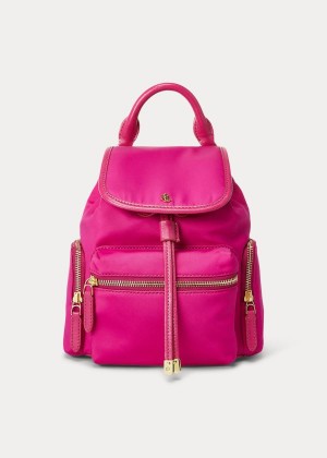 Plecaki Ralph Lauren Nylon Keely Small Backpack Damskie Jasny Fuksja | RGHL0924