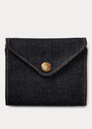 Portfele Ralph Lauren Indigo Denim Billfold Wallet Męskie Indygo | YNED2854