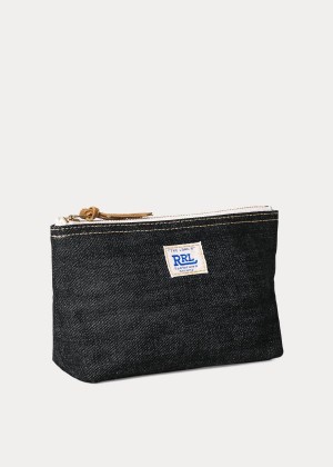 Portfele Ralph Lauren Selvedge Denim Pouch Męskie Indygo | WMRZ4694